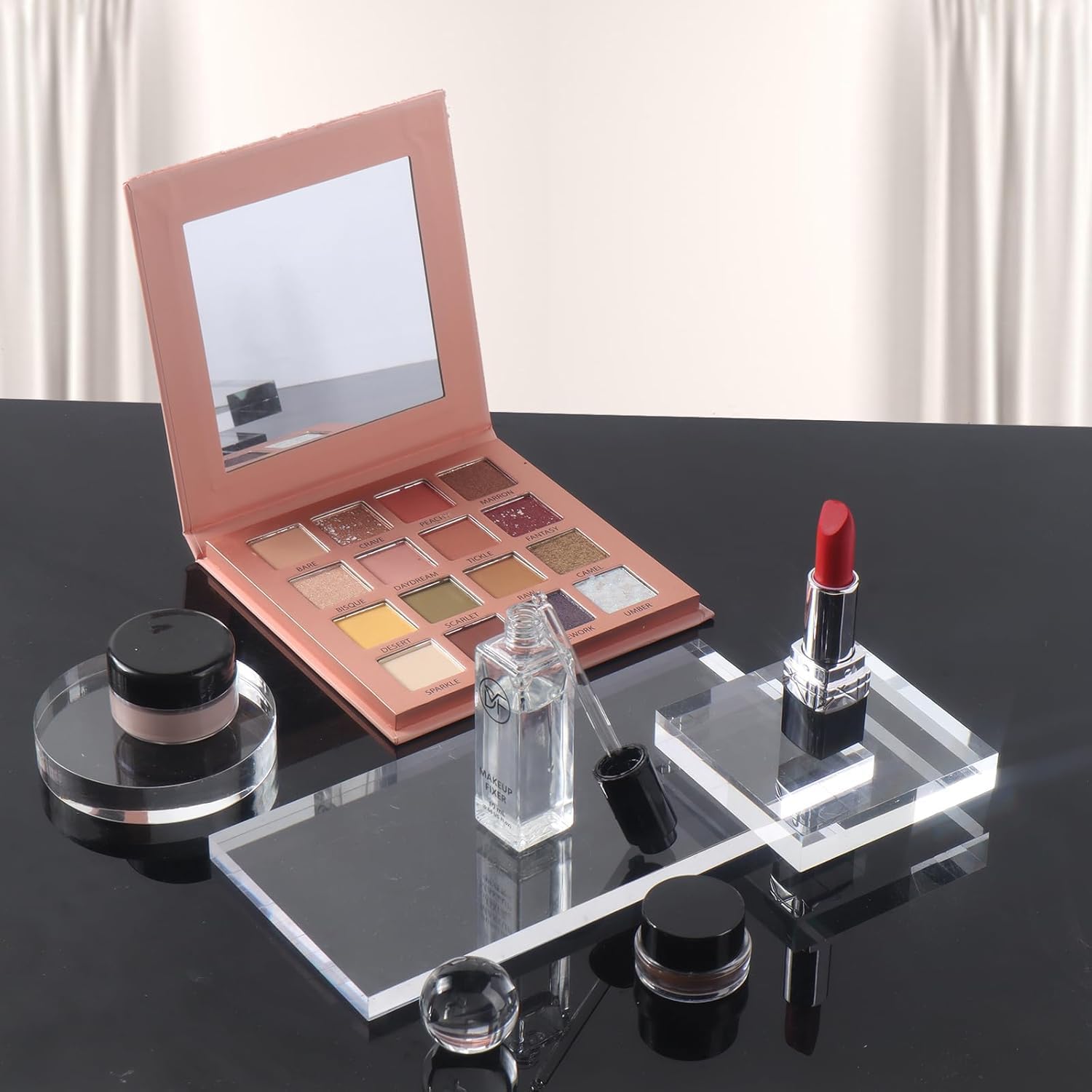 Duraline Makeup Fixer portable bottle ideal for travel touch-ups.