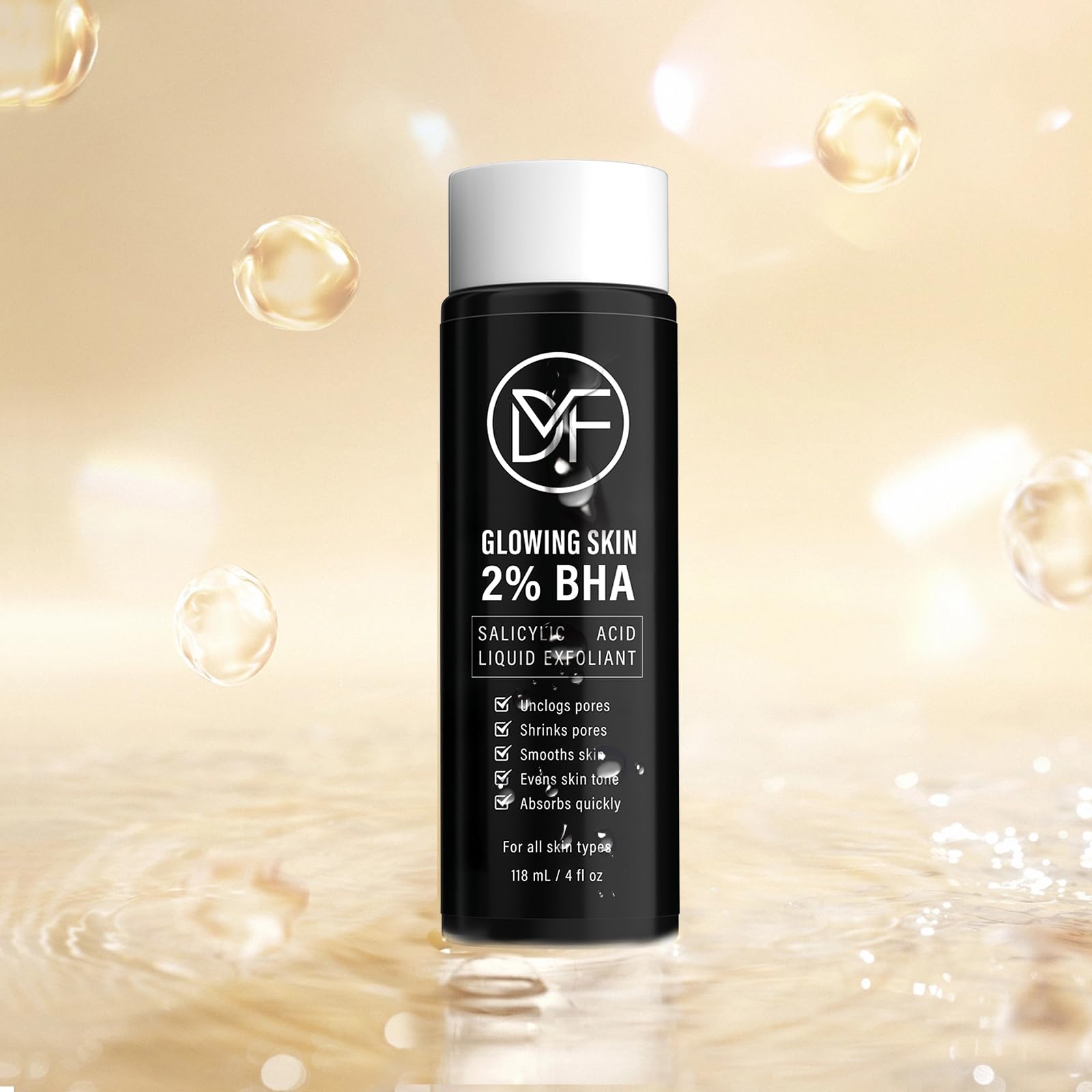 DuralineMakeupFixer 2% BHA application on skin suggesting refined pores