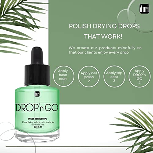 Duri Brush'n Go top coat swatch demonstrates smooth application and chip resistance.