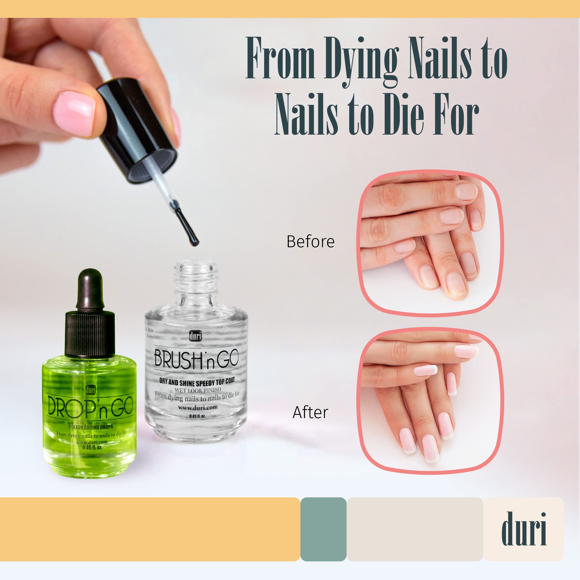 Duri in-house chemists craft professional nail care solutions for healthy-looking nails.