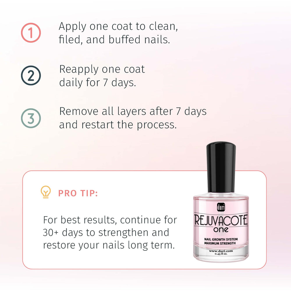 Duri Rejuvacote 1 bottle closeup emphasizes long-lasting protective coating.