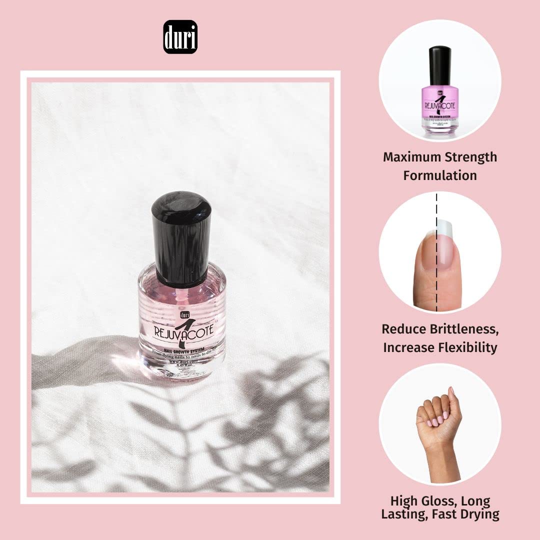 Duri Rejuvacote 1 nails prepped with base for protection.