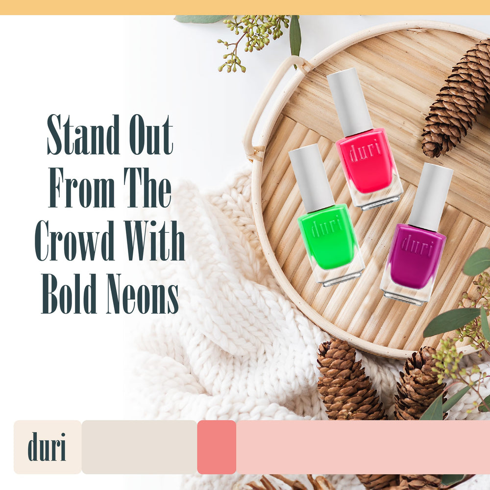 Neon color collection enables playful mix-and-match manicure ideas.