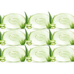 Duru Aloe Vera Glycerin Bar Soap texture close-up shows hydrating glycerin glow.