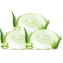 Duru Aloe Vera Glycerin Bar Soap texture close-up highlights creamy lather.