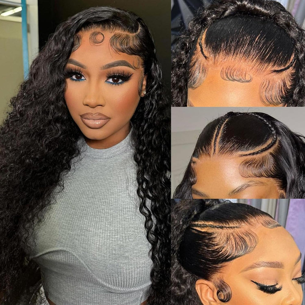 Durya Deep Wave Lace Front Wig, 20-inch, natural-looking waves for versatile styling.