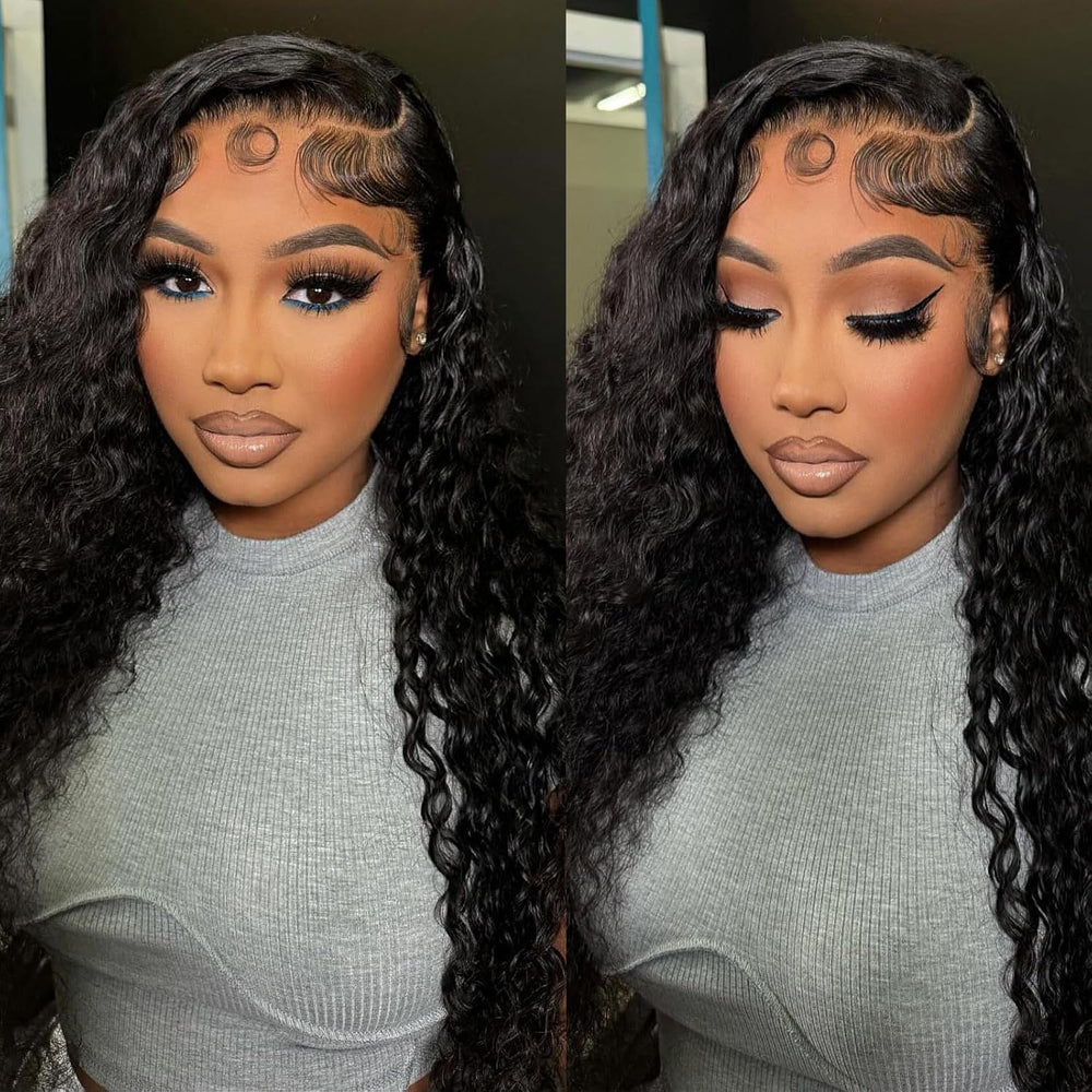 Durya wig close-up with baby hairs for a seamless, realistic hairline.