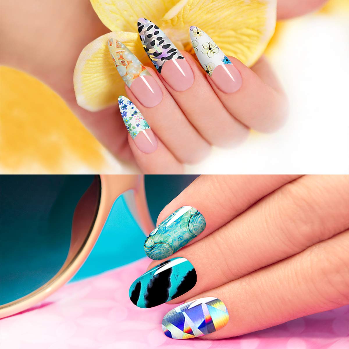 Duufin leopard print nail foils for bold texture