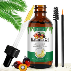 Dvoevivh Batana Oil amber bottle offers pure nourishment for dry hair.
