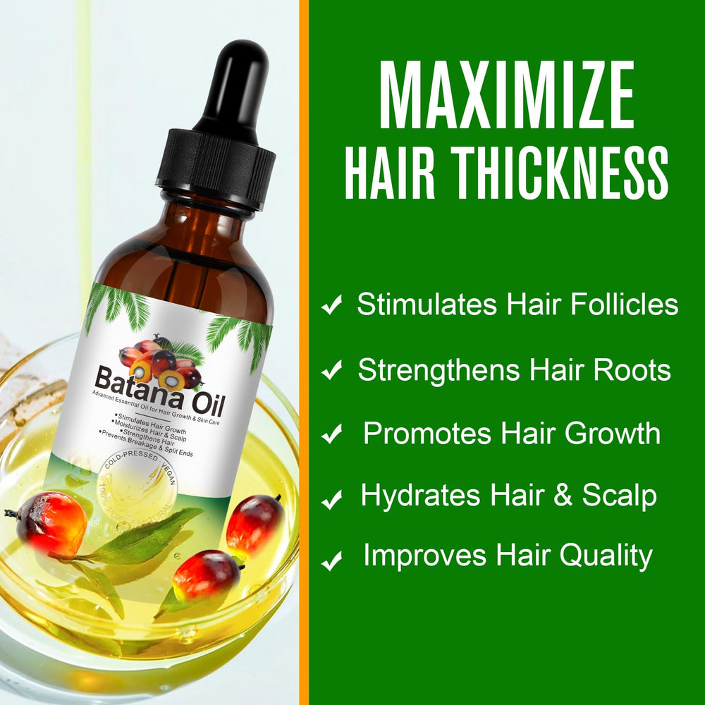 Hair showing improved smoothness after using Batana Oil treatment.