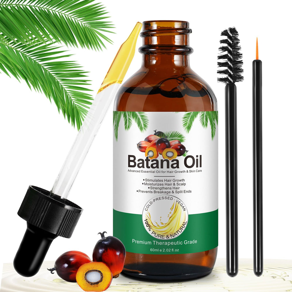 Hands applying Batana Oil to the scalp during a self-care routine.