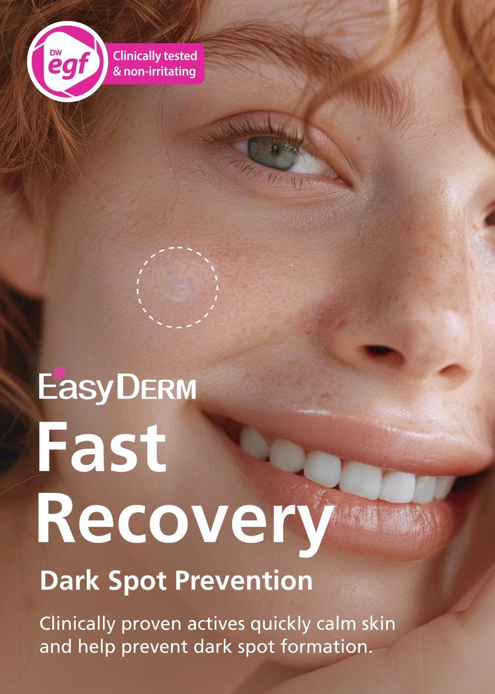 Back view of DWEasyDerm Easyderm patch pack with resealable design