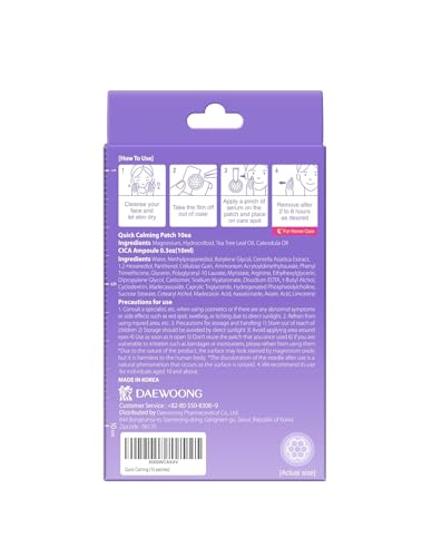 DWEasyDerm hydrocolloid acne spot coverage protects the area