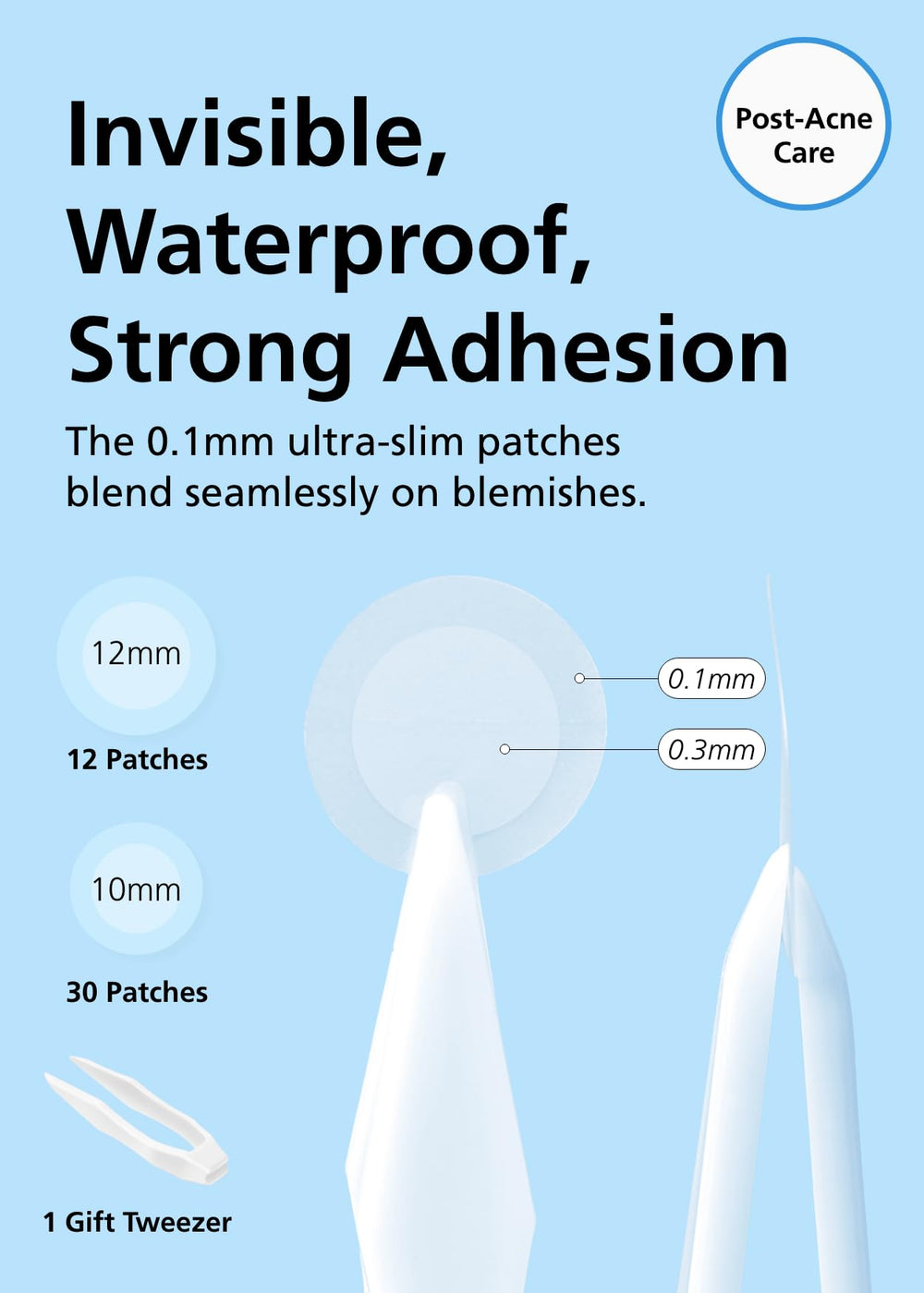 DWEasyDerm Hygienic zipper pouch keeps patches clean and ready