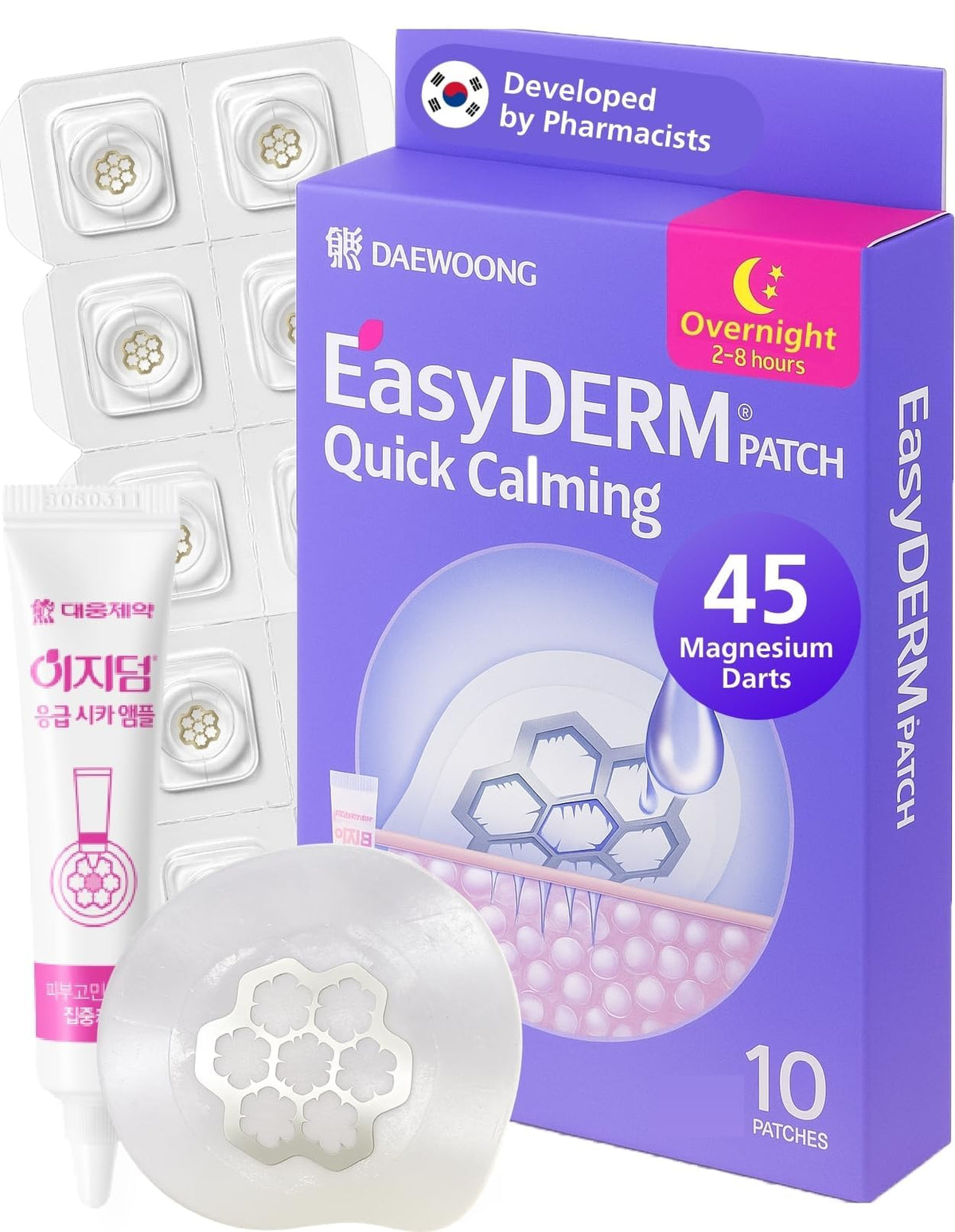 DWEasyDerm quick calming patch pack over blemish promotes discreet care