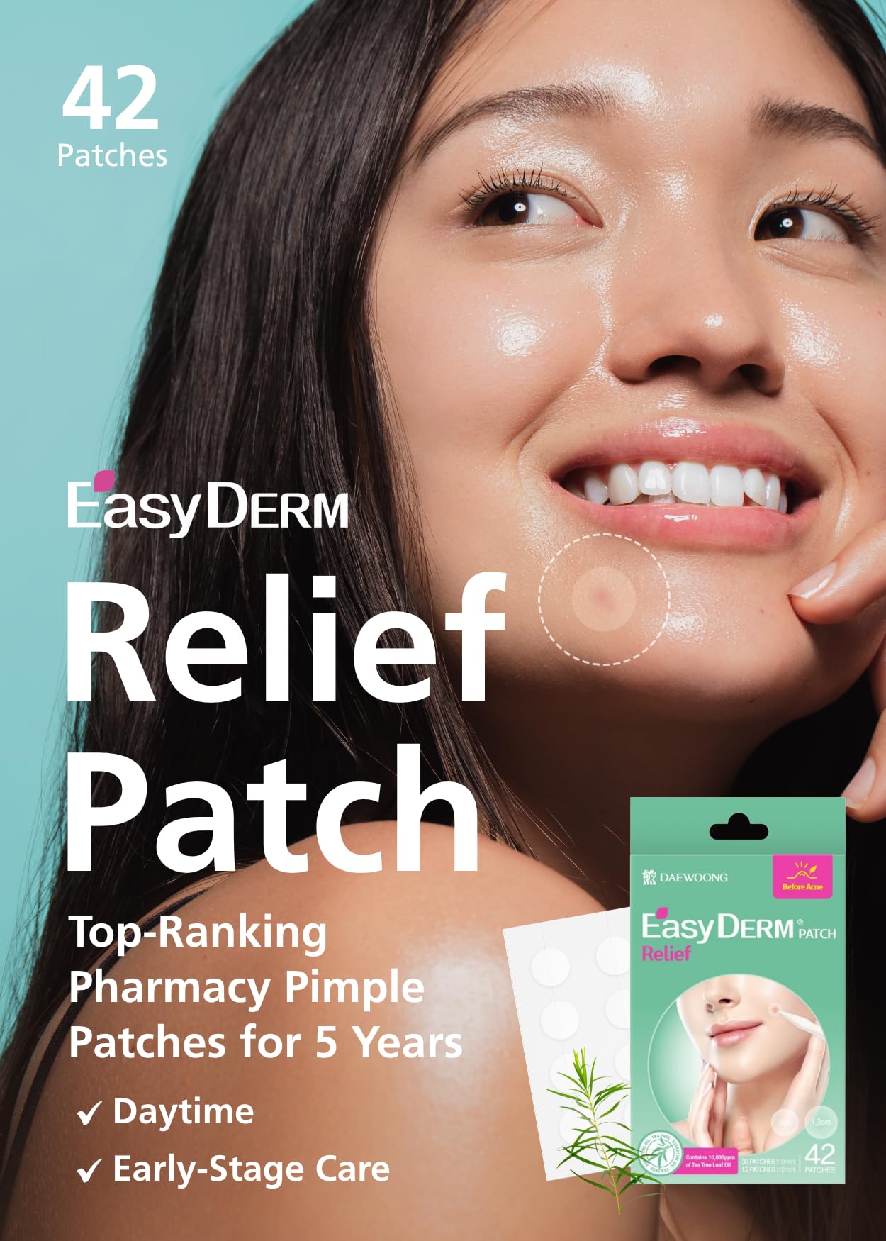 Ultra-slim 0.1mm patch blends invisibly on the skin