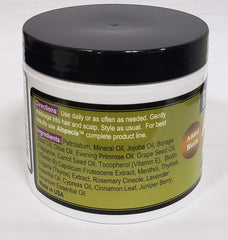 D WRIGHT ALOPECIA biotin label closeup highlighting no artificial color.
