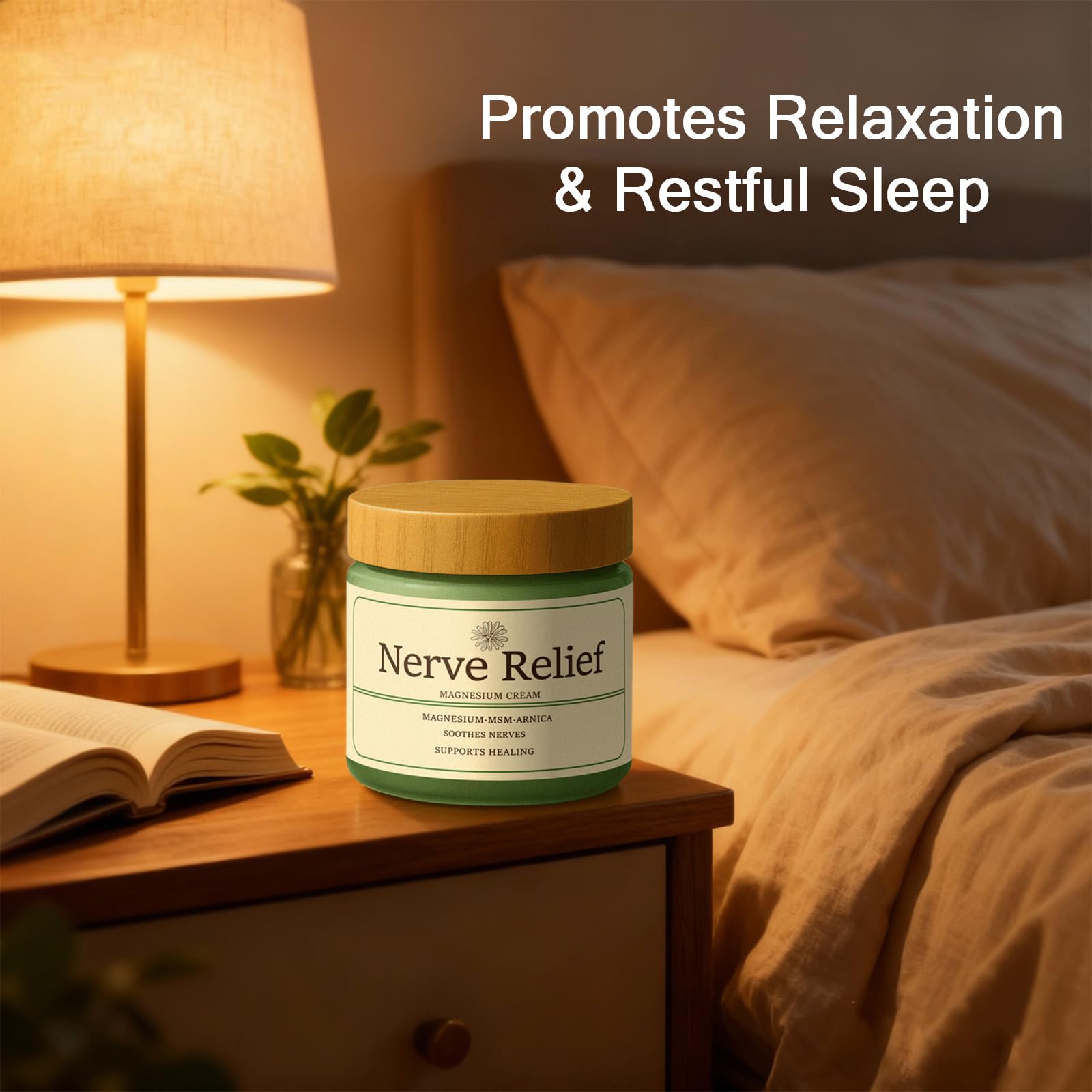 DYALE Nerve Relief Magnesium Cream texture spread for fast absorption.