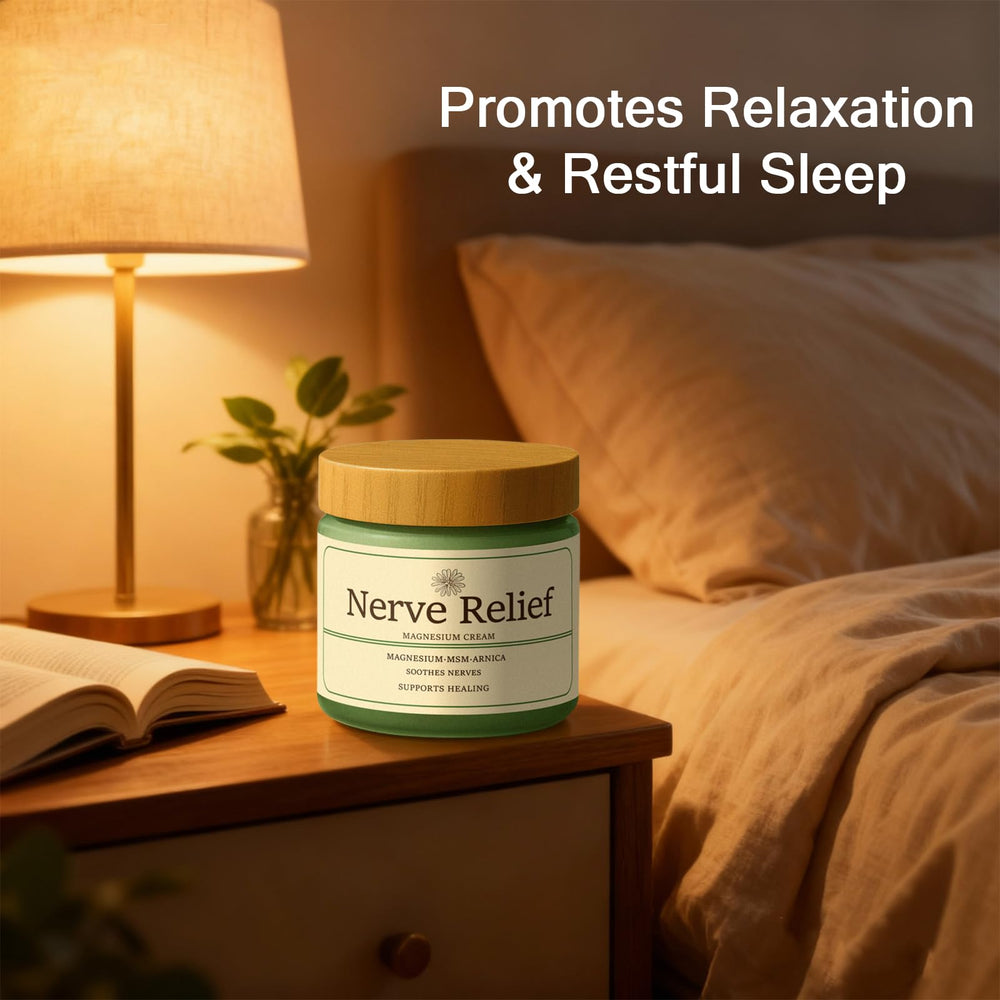 DYALE Nerve Relief Magnesium Cream texture spread for fast absorption.