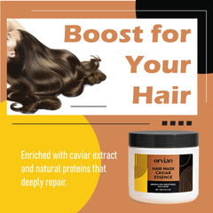 Creamy texture of DYALE Orvian Caviar Hair Mask ready for even application