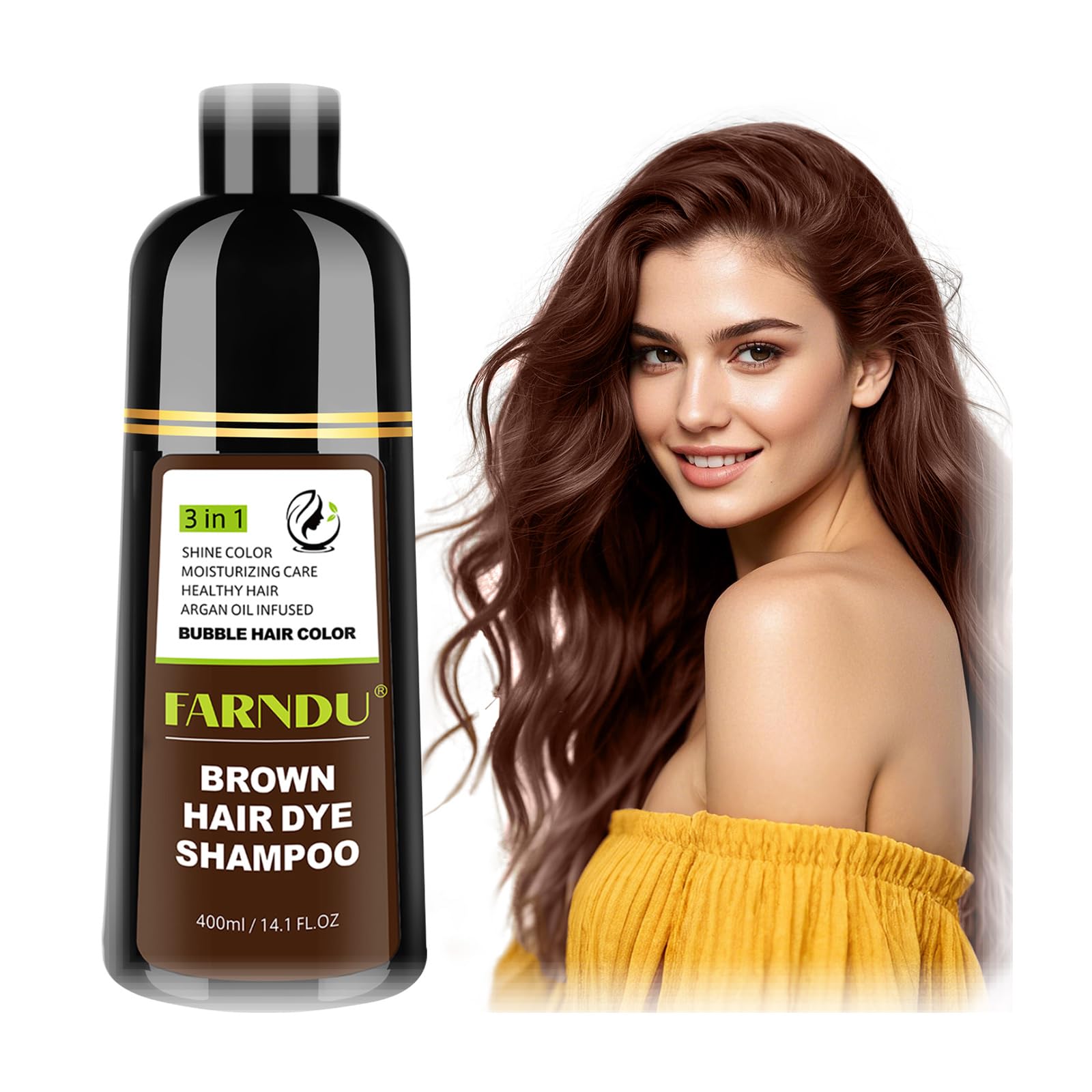 DYEING 221 BC FarnDu chestnut brown shampoo bottle showing at-home color and cleanse
