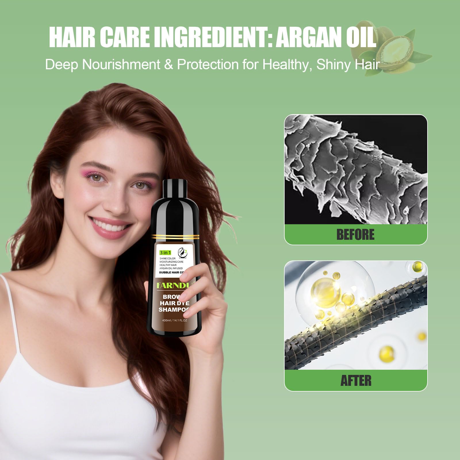 DYEING 221 BC FarnDu hand massages product into dry hair for color