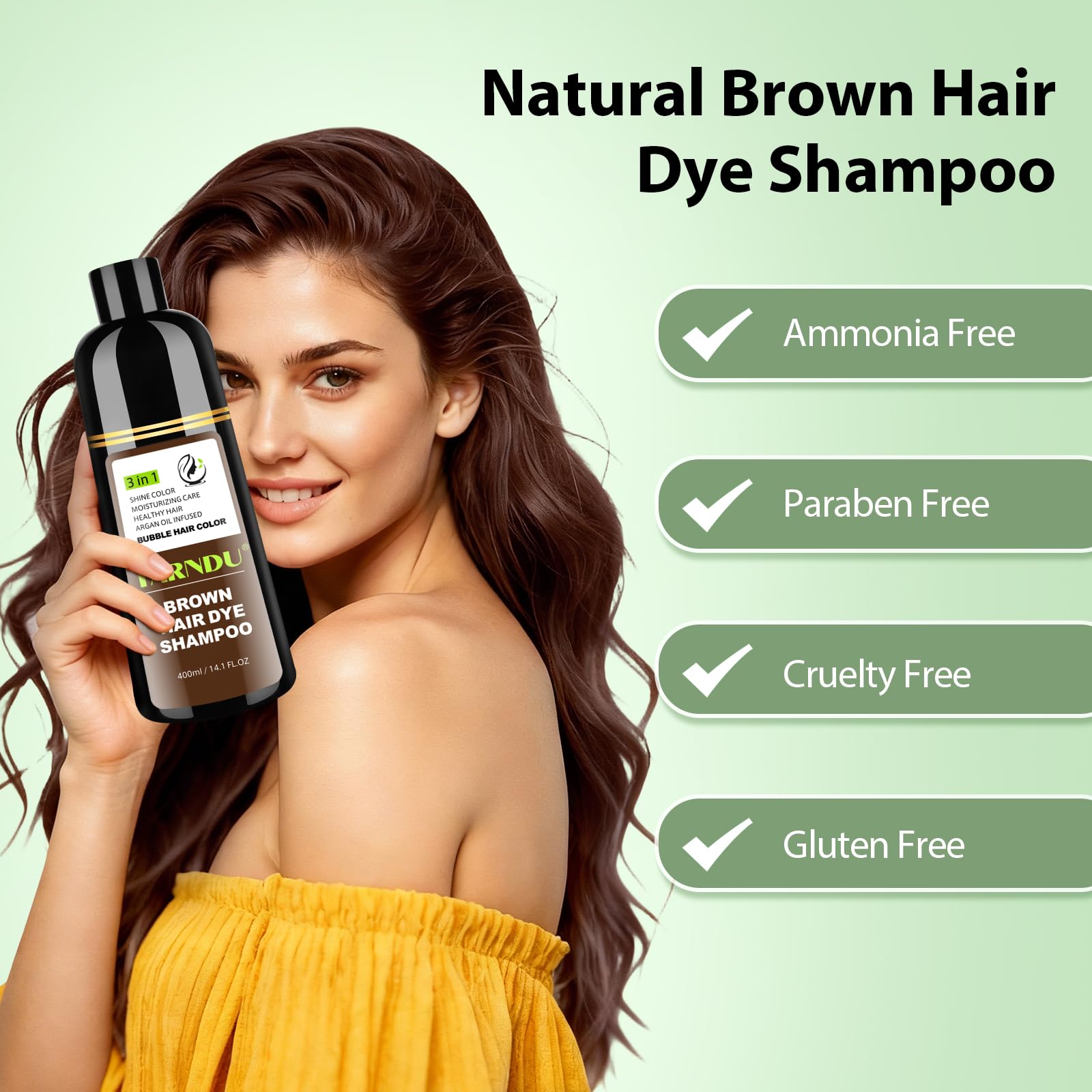 DYEING 221 BC FarnDu three-in-one hair color shampoo packaging and use