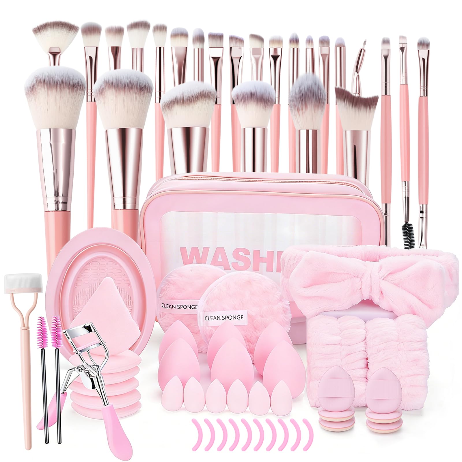 DYIMEZI 70-piece pink case makeup brush set for versatile application