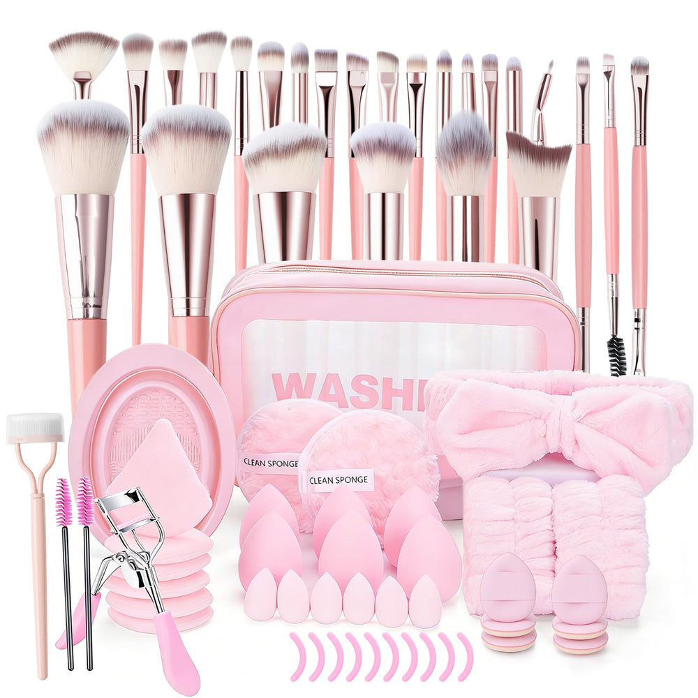 DYIMEZI 70-piece pink case makeup brush set for versatile application