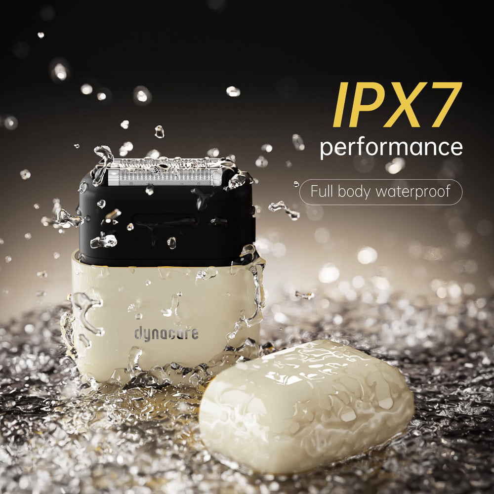 DynaCare IPX7 waterproof razor supports wet or dry use.