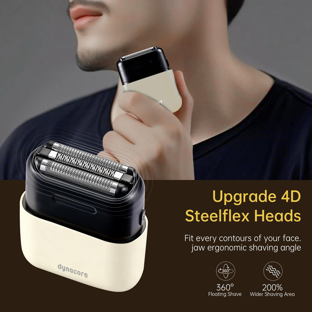 DynaCare triple-blade system delivers close shaves on various beard lengths.