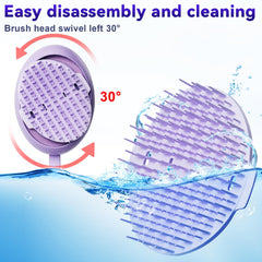 DYUHOOAO hair follicle stimulator bristles close-up shows gentle scalp cleansing.