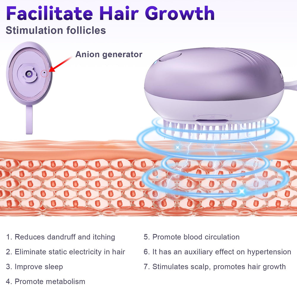 DYUHOOAO scalp massager in use delivers a soothing head massage.