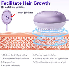 DYUHOOAO scalp massager in use delivers a soothing head massage.