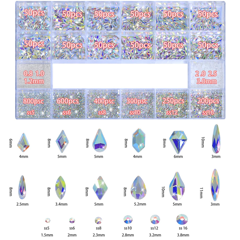 DZHILHMX 600 crystal AB diamonds—precise shine for nail art