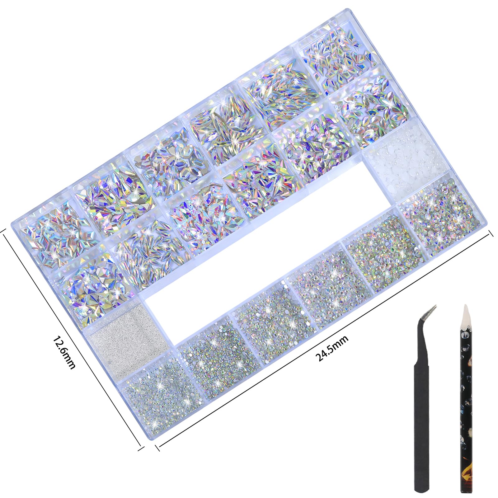 DZHILHMX Nail art tweezer—precise placement