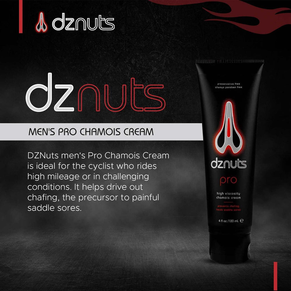 Dznuts Pro Chamois Cream packaging on display for easy purchase