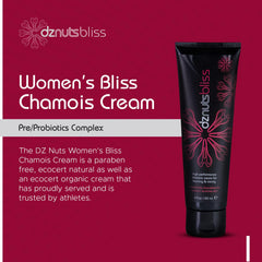 dznuts Women’s Bliss Chamois Cream being applied to inner thigh to prevent chafe
