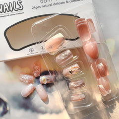 DZPGUONIZ press-on nails with ABS resin surface for comfortable at-home wear.