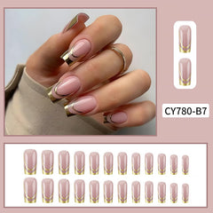 DZPGUONIZ medium square nails nude pink ideal for long-lasting wear and easy matching outfits.