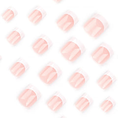 DZPGUONIZ nude pink glossy design nails offer versatile everyday style.