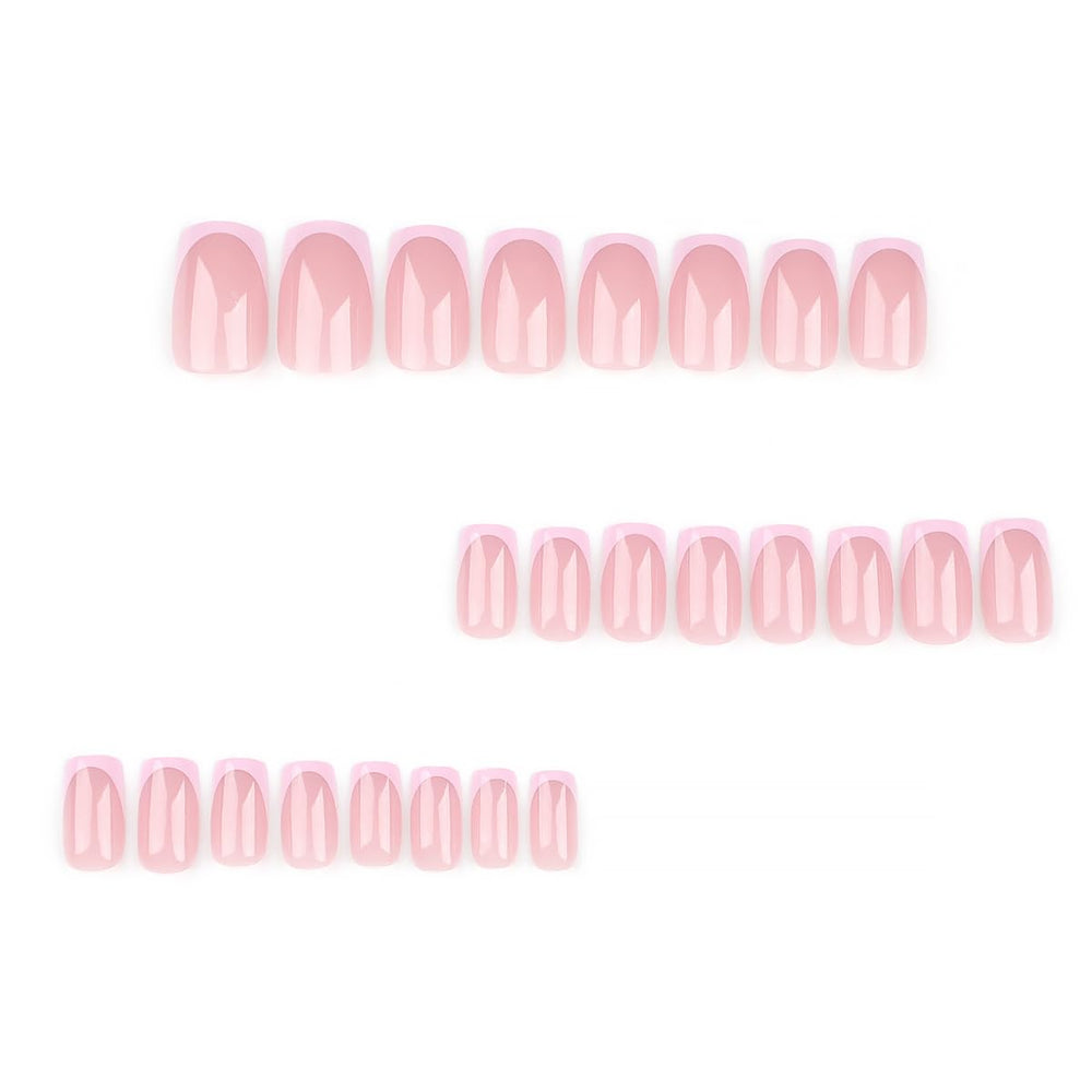 DZPGUONIZ nude pink glossy full-cover nails for stylish daily wear