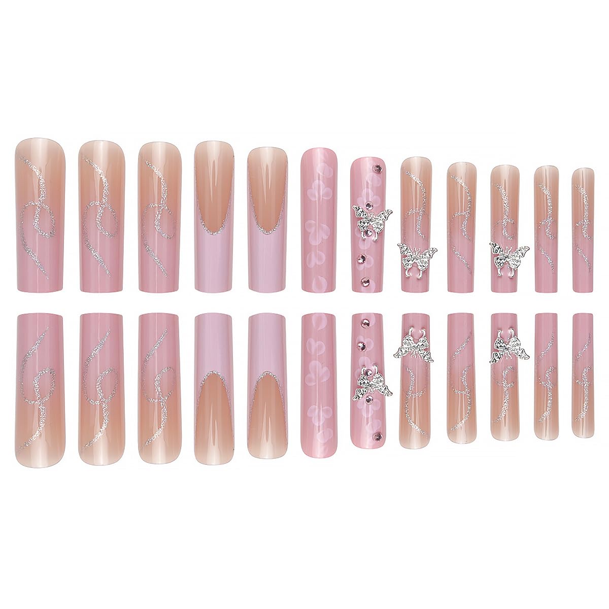 DZPGUONIZ rhinestone-embellished nails add subtle sparkle to any look.