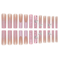 DZPGUONIZ rhinestone-embellished nails add subtle sparkle to any look.
