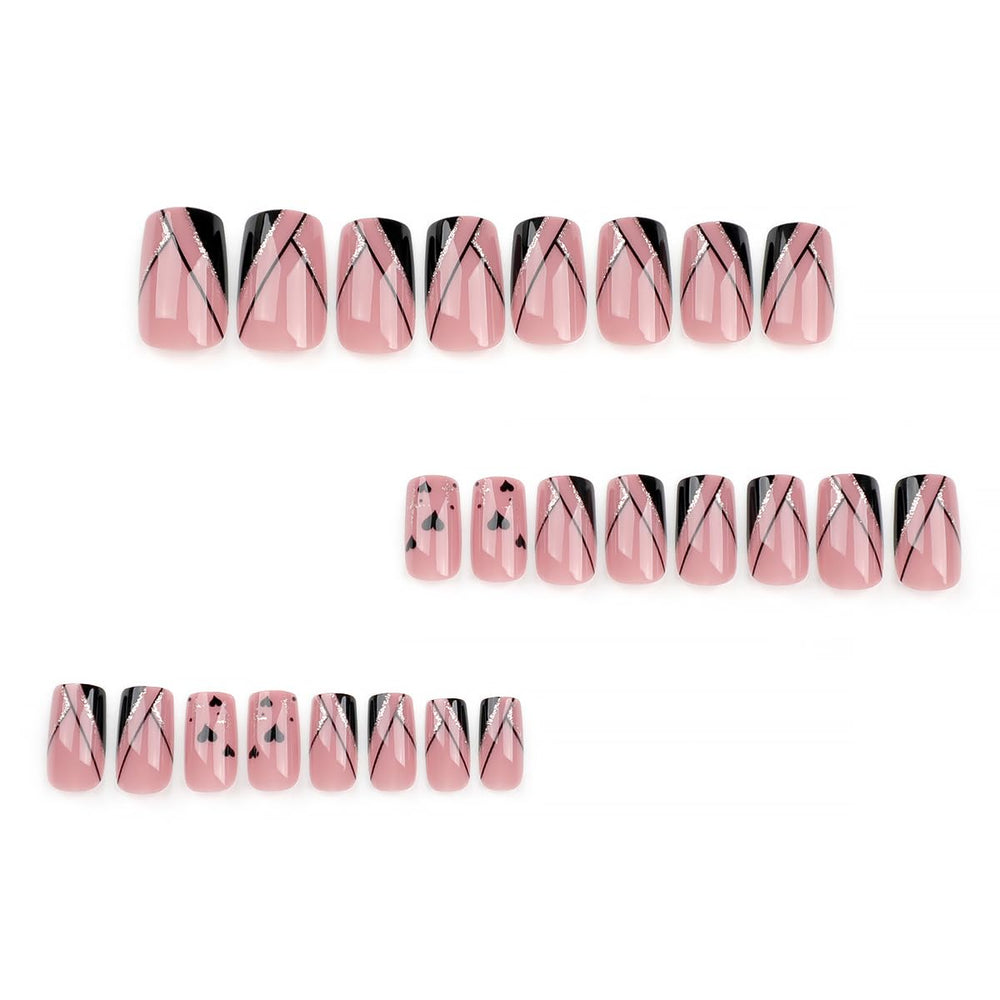 DZPGUONIZ short pink square nails for quick comfortable wear