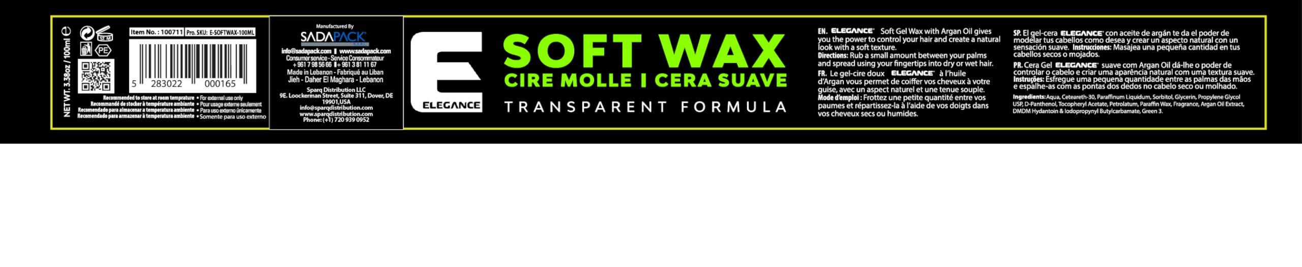 E Elegance Soft Wax application glide demonstrates easy reshaping and strong hold