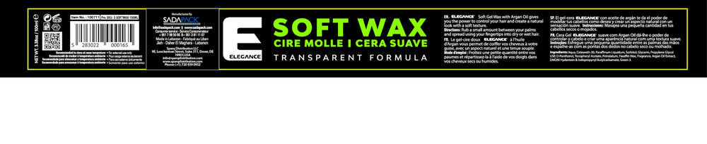E Elegance Soft Wax application glide demonstrates easy reshaping and strong hold