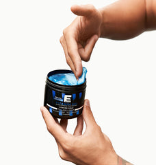 E Elegance Vitamin Gel in action delivers sleek, controlled styling.