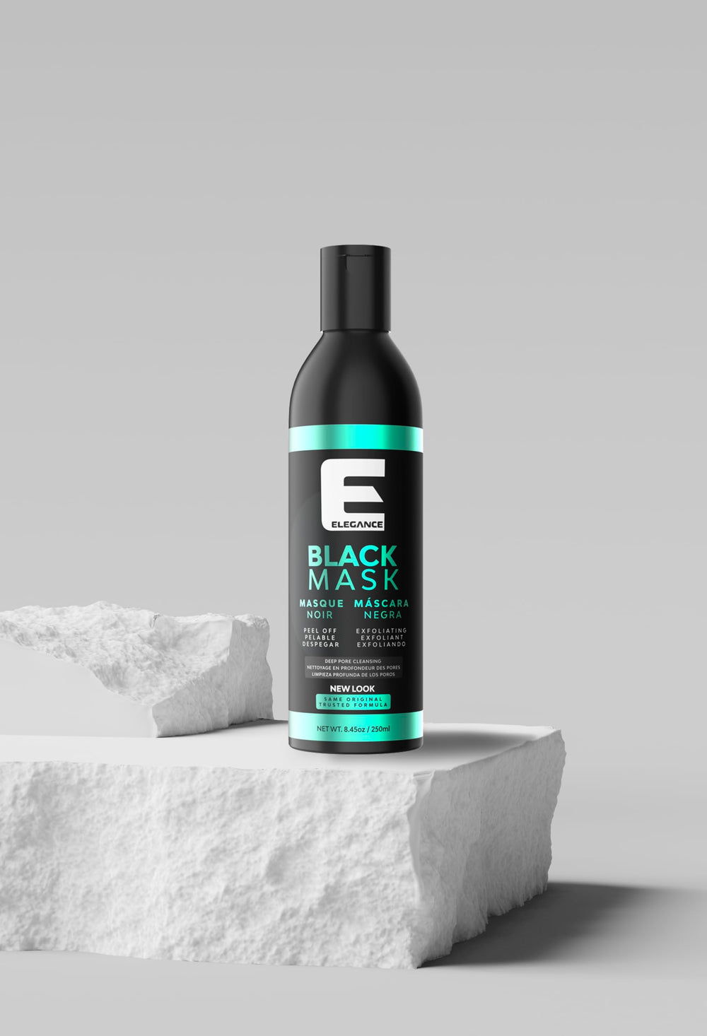 E Elegance Purifying Black Mask helps balance and refresh skin after each use.