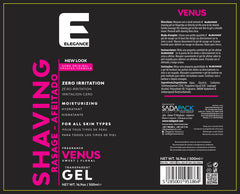 Close-up of clear gel texture showing visibility during shaving.